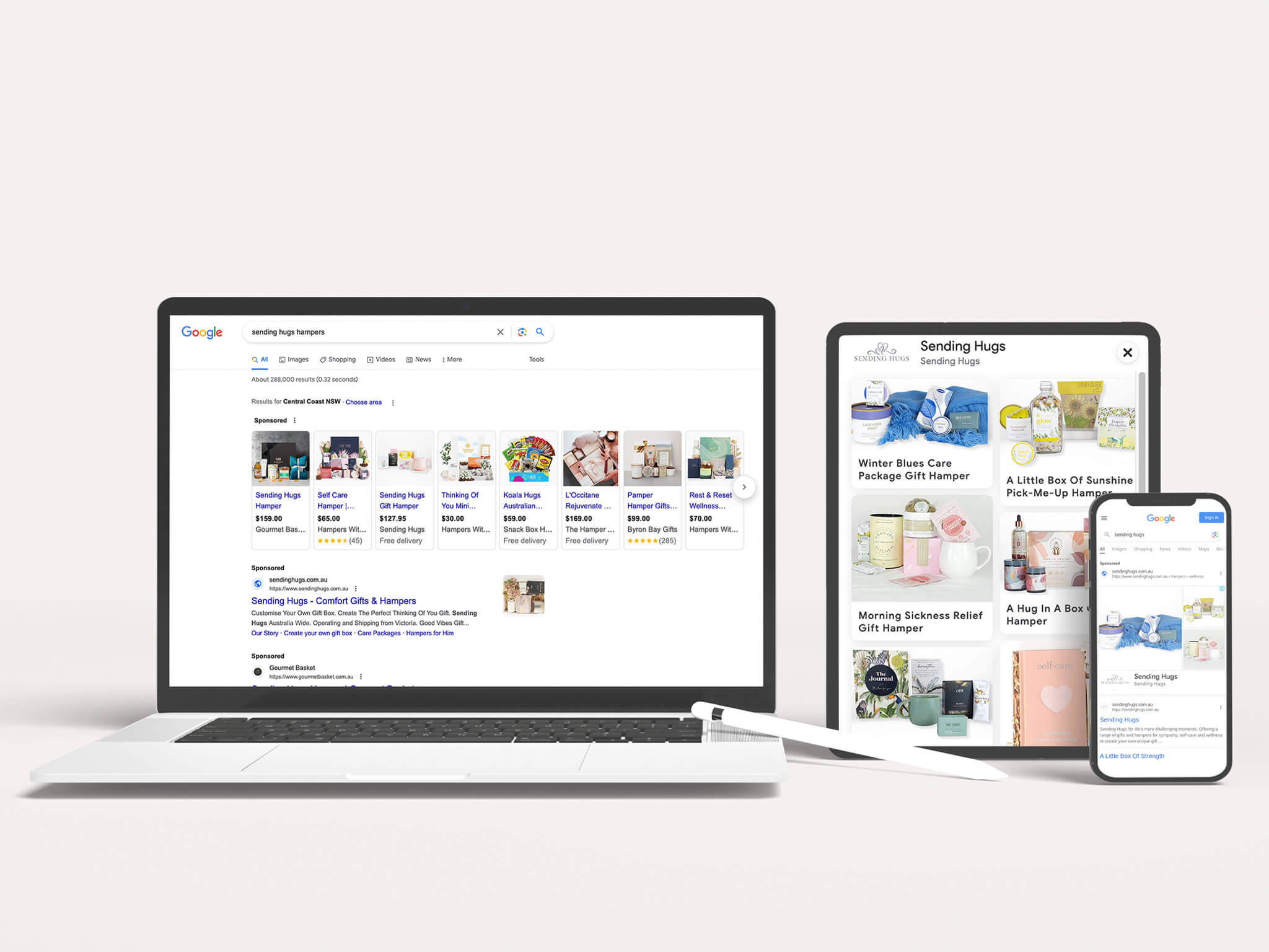 Google Ads - Sending Hugs